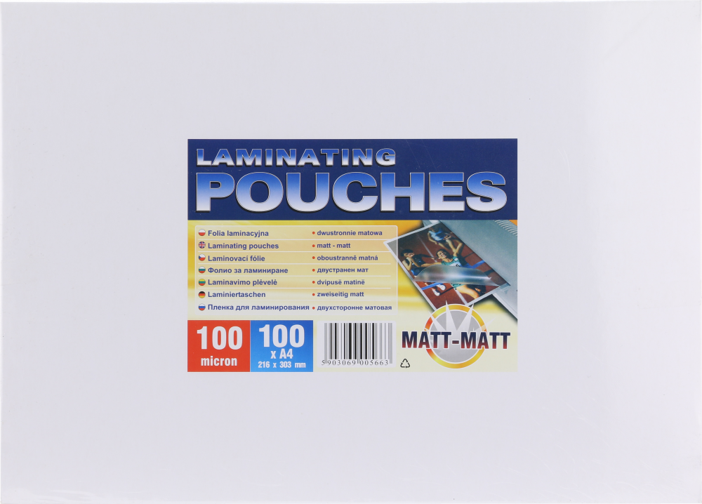 Folia do laminowania Argo, 216x303mm, A4, 2x100 μm, dwustronnie matowa, 100 sztuk