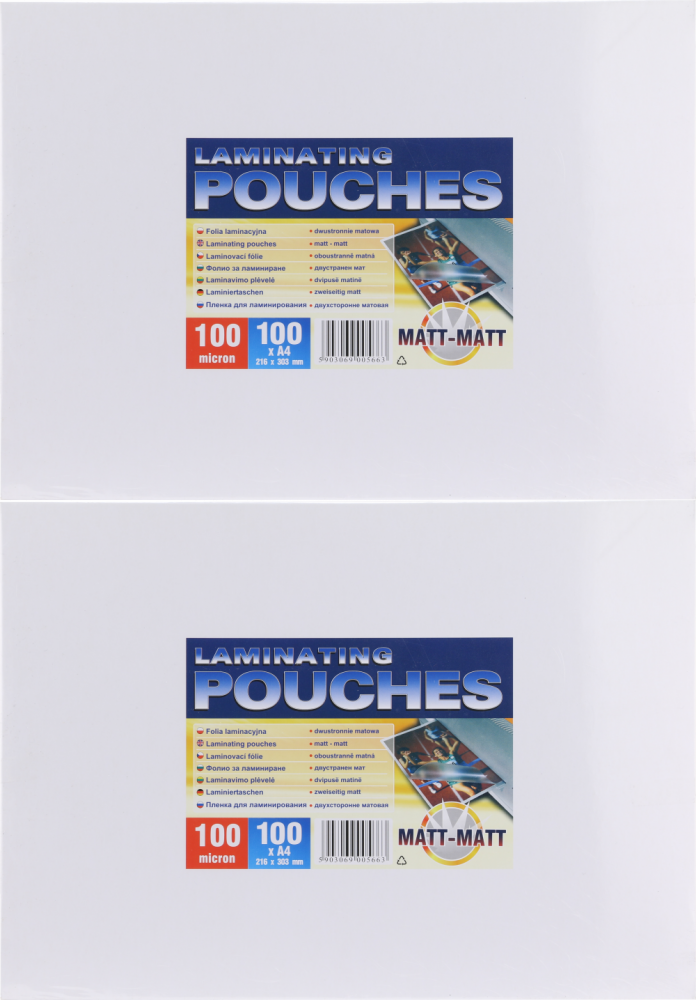 2x Folia do laminowania Argo, 216x303mm, A4, 2x100 μm, dwustronnie matowa, 100 sztuk