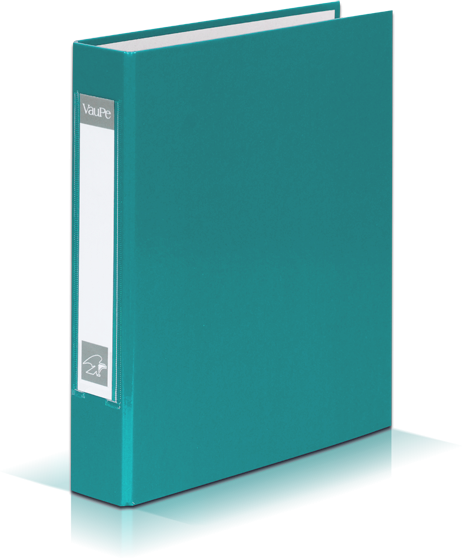 Segregator ringowy Vaupe, A5, szerokość grzbietu 40mm, 2 ringi, turkusowy