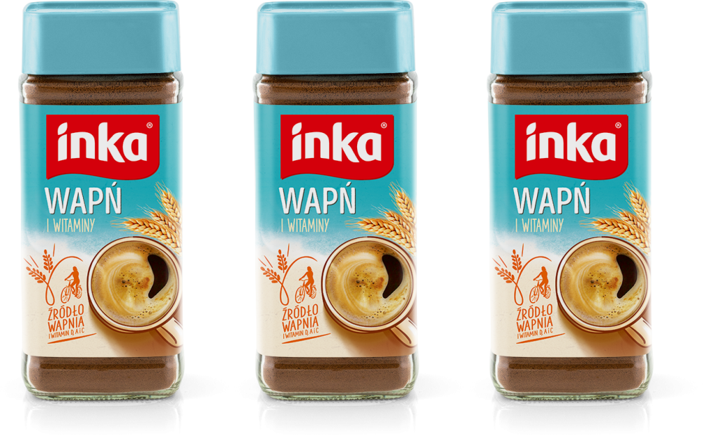 3x Kawa zbożowa Inka Wapń, słoik, 100g