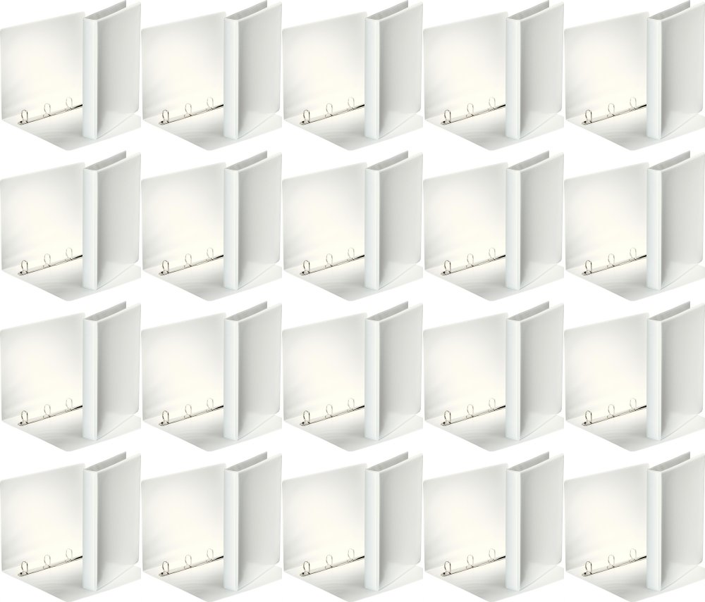 20x Segregator prezentacyjny Esselte Panorama, A4, szerokość grzbietu 40mm, do 230 kartek, 4 ringi, biały