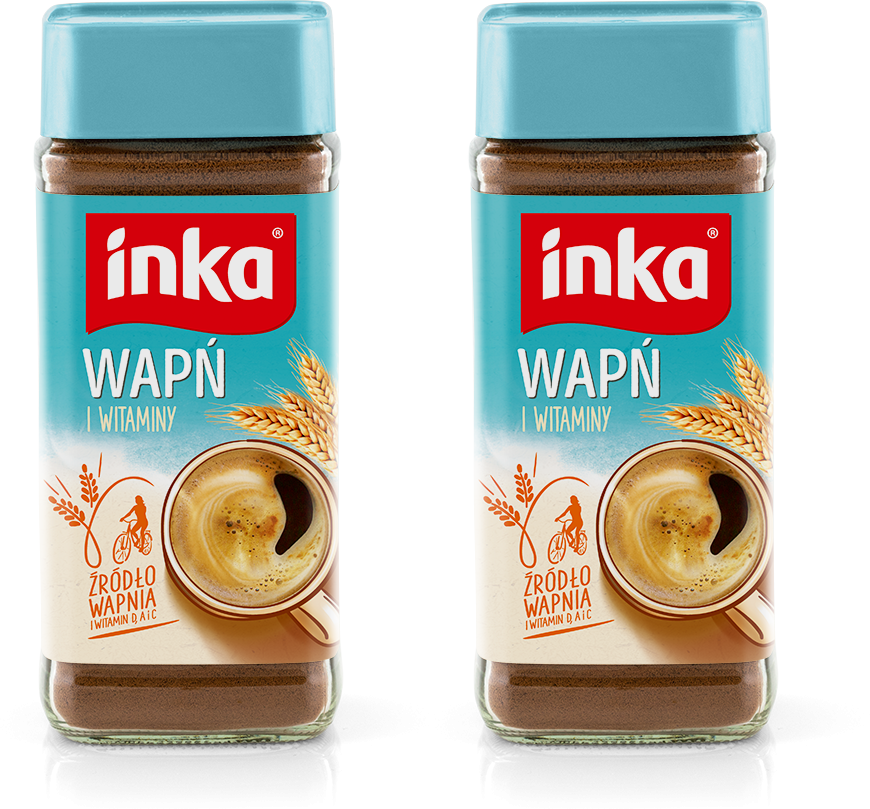 2x Kawa zbożowa Inka Wapń, słoik, 100g