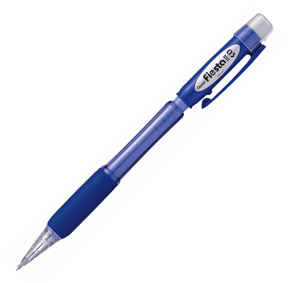Ołówek automatyczny Pentel Fiesta AX125, 0.5mm, z gumką, niebieski