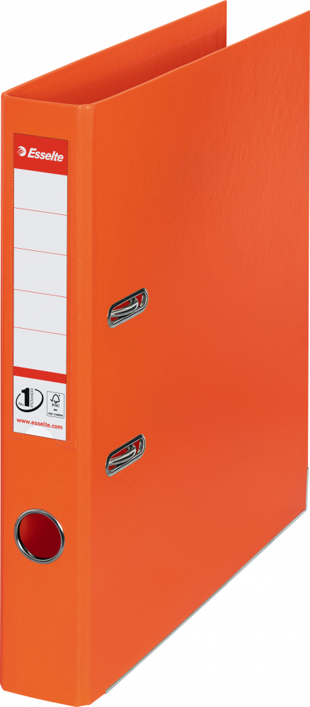 Segregator A4 Esselte No.1 Power, 50mm, do 350 kartek pomarańczowy