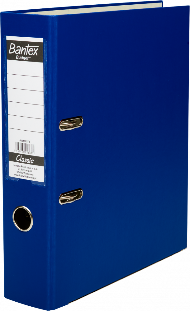Segregator A4 Bantex Budget Classic, 75mm, do 500 kartek, ciemnoniebieski