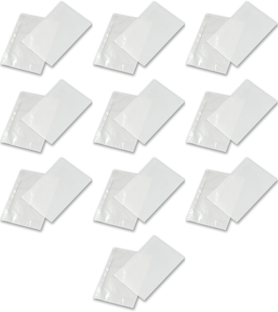 10x Koperty kurierskie/kangurki/przylgi NC, C4, z paskiem HK, 100 sztuk, przezroczysty