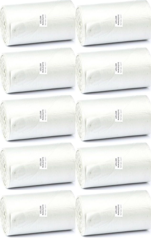 10x Worki na śmieci Merida economy plus, na odpady zmieszane, 120l, 50 sztuk, bezbarwny