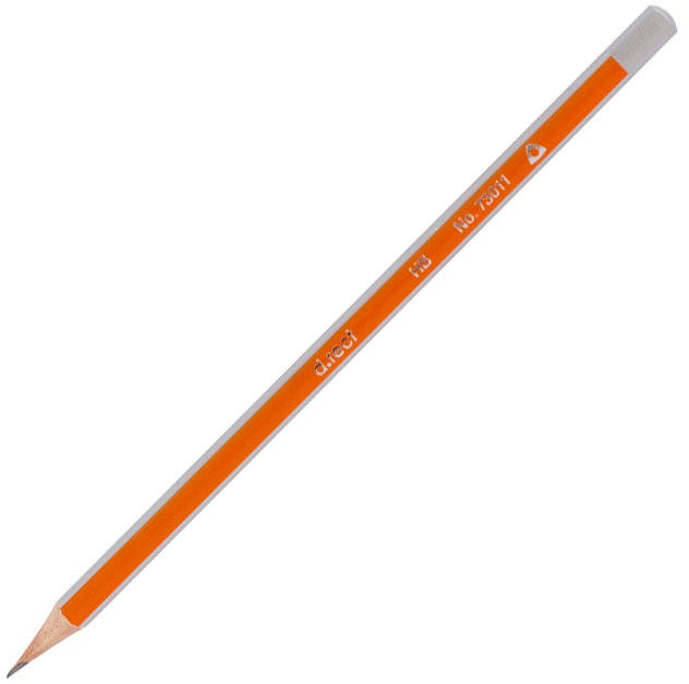 Ołówek trójkątny D.Rect HB 73011, pomarańczowy