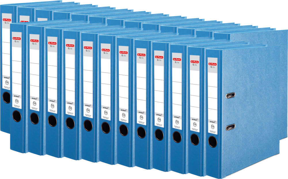 25x Segregator A4 Herlitz Q.file, 50mm, niebieski