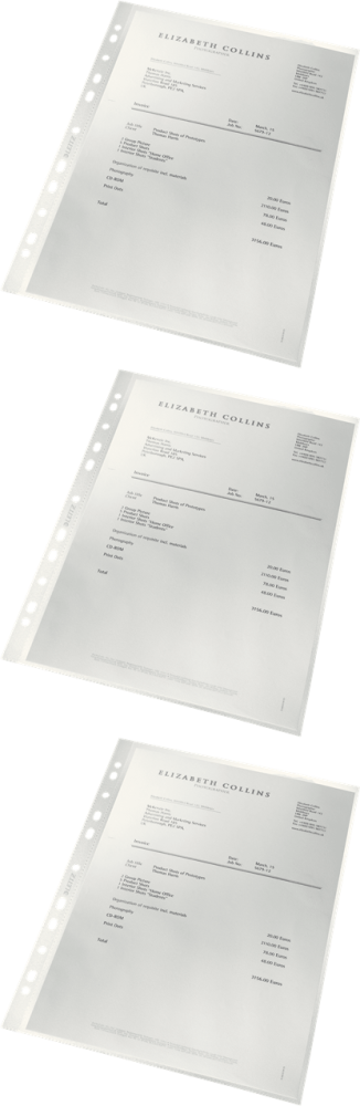 3x Koszulki groszkowe Leitz Recycle, A4, 100μm, 25 sztuk, transparentny