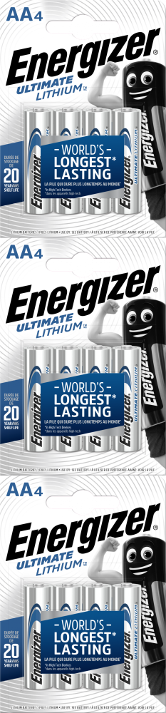 3x Bateria litowa Energizer Lithium, AA, 1.5V, L91, 4 sztuki