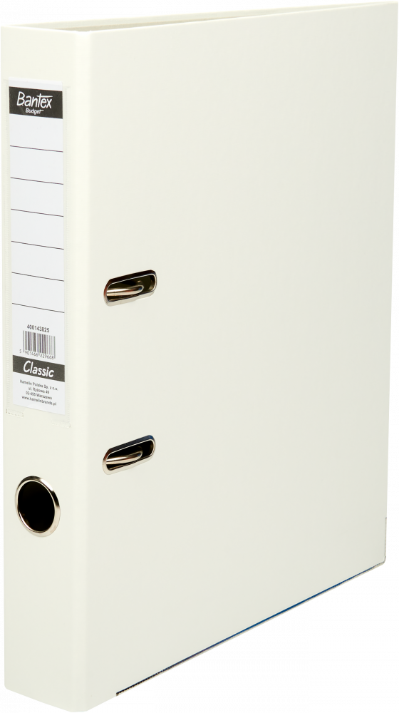 Segregator A4 Bantex Budget Classic, 50mm, do 350 kartek, biały