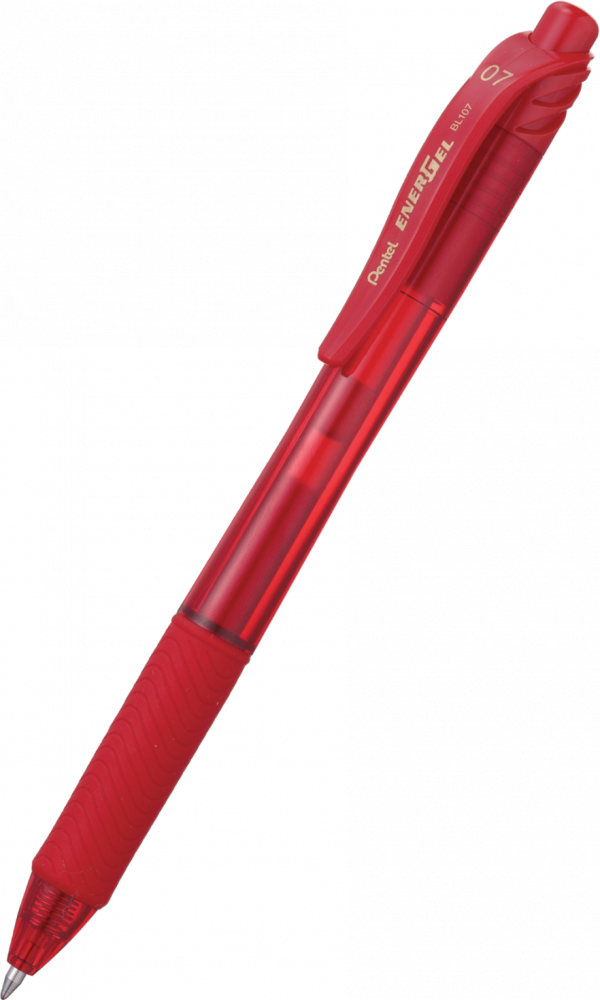 Pióro kulkowe automatyczne Pentel, EnerGel BL-107, 0.7mm, czerwony
