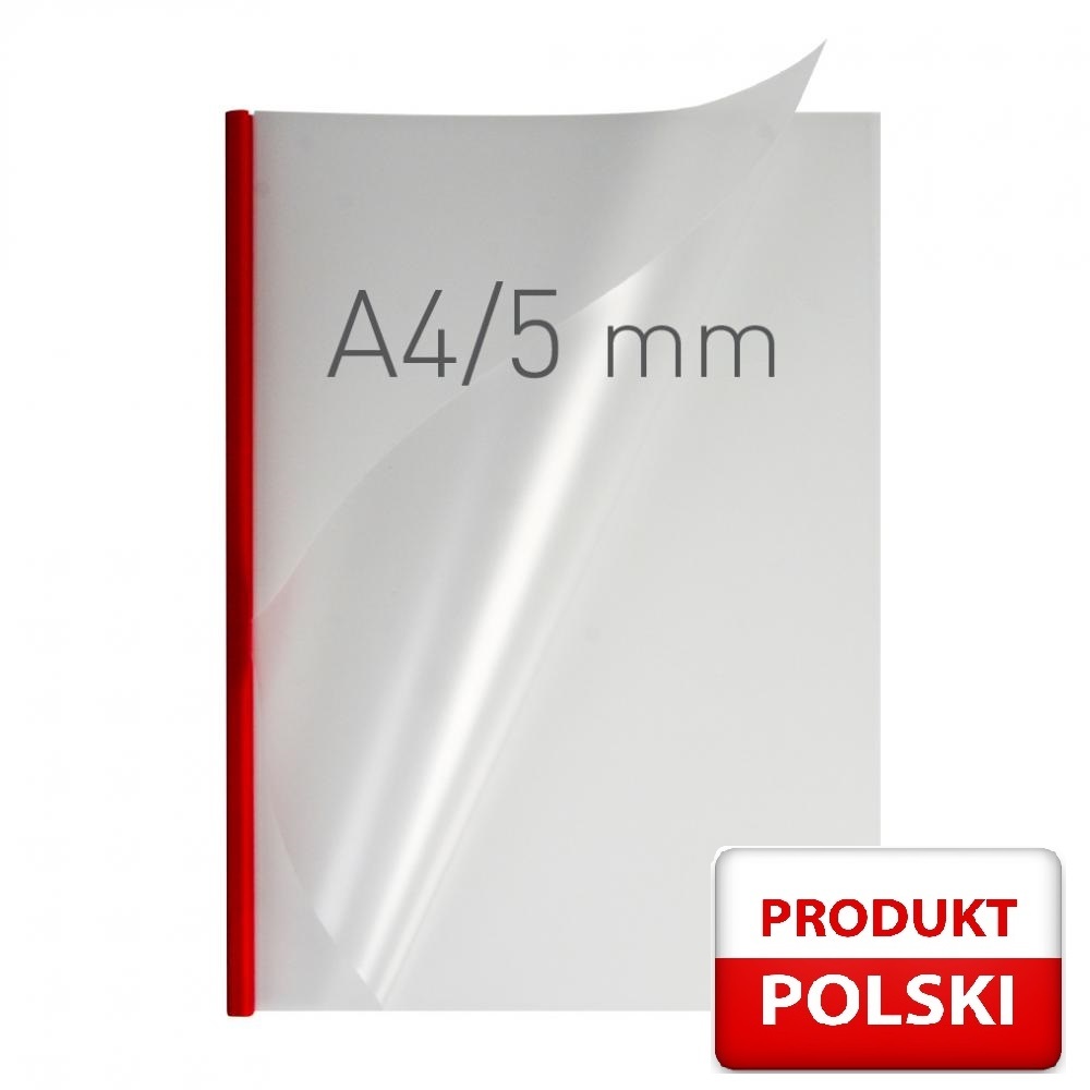 Okładka kanałowa easy Cover Double Semi Matt Opus, A4, 5mm, do 40 kartek, czerwony