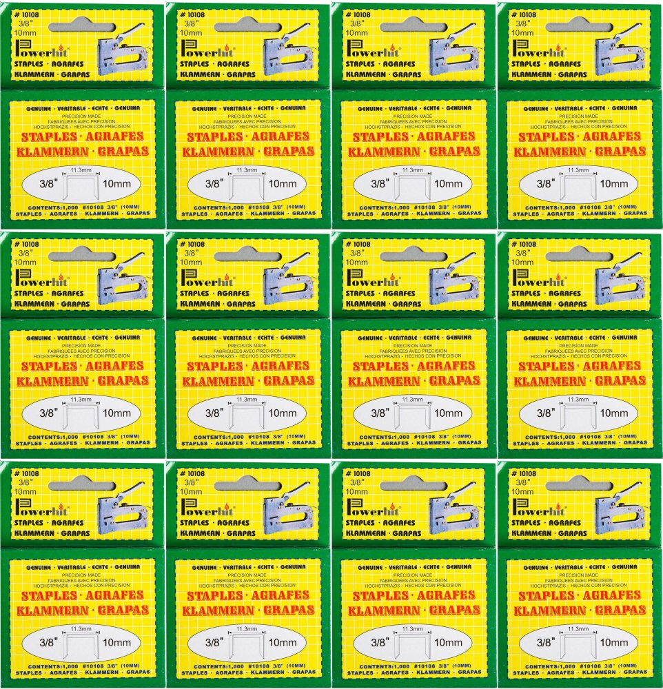 12x Zszywki tapicerskie D.Rect 10, 1000 sztuk