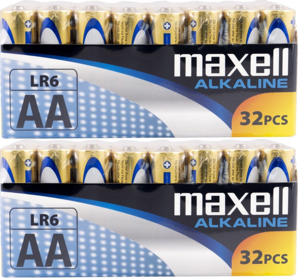 2x bateria alkaliczna Maxell, AA, 32 sztuki