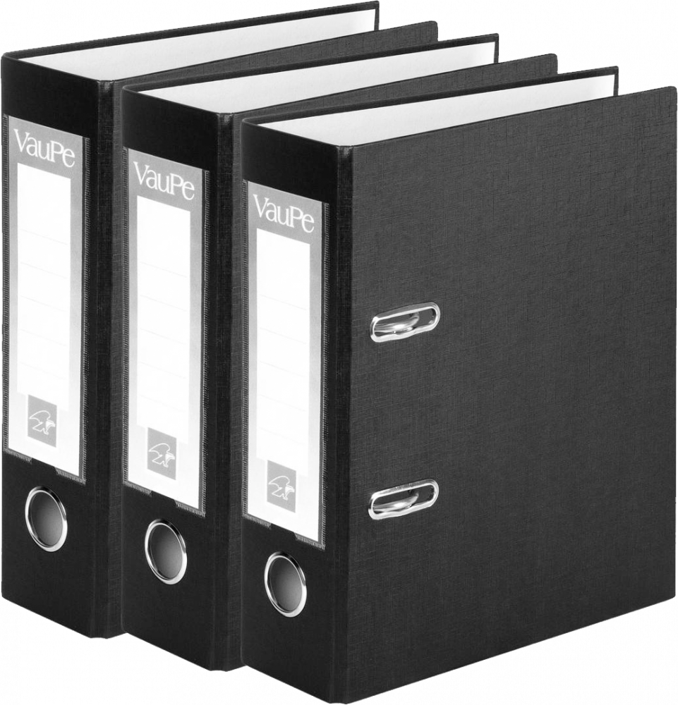 3x Segregator A5 VauPe FCK, 75mm, do 500 kartek, czarny