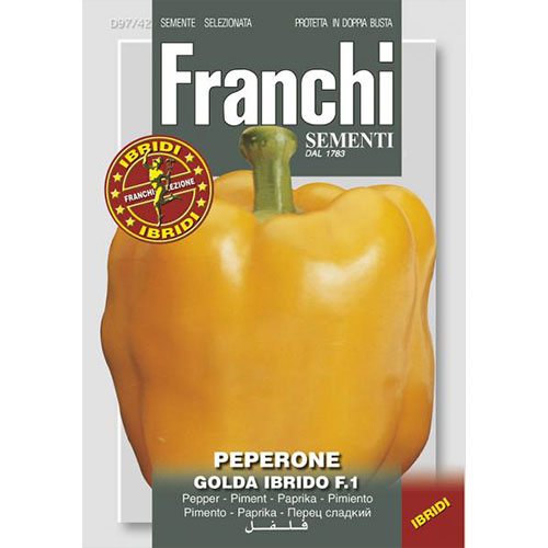 1 pac, Ardei gras Golda F1 - Semințe: Mod de ambalare: 0.2 g