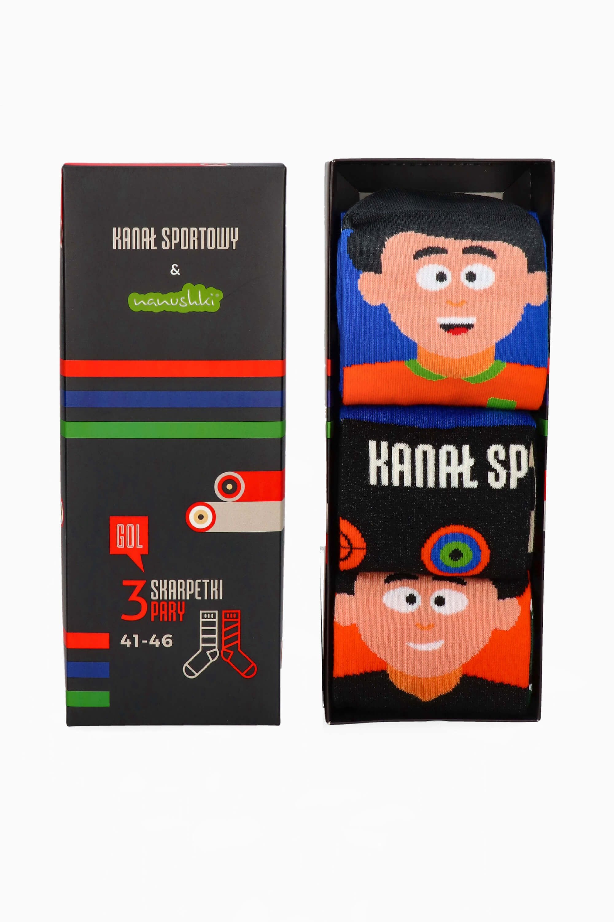 Skarpety Kanał Sportowy x Nanushki Gift Box - Multikolor