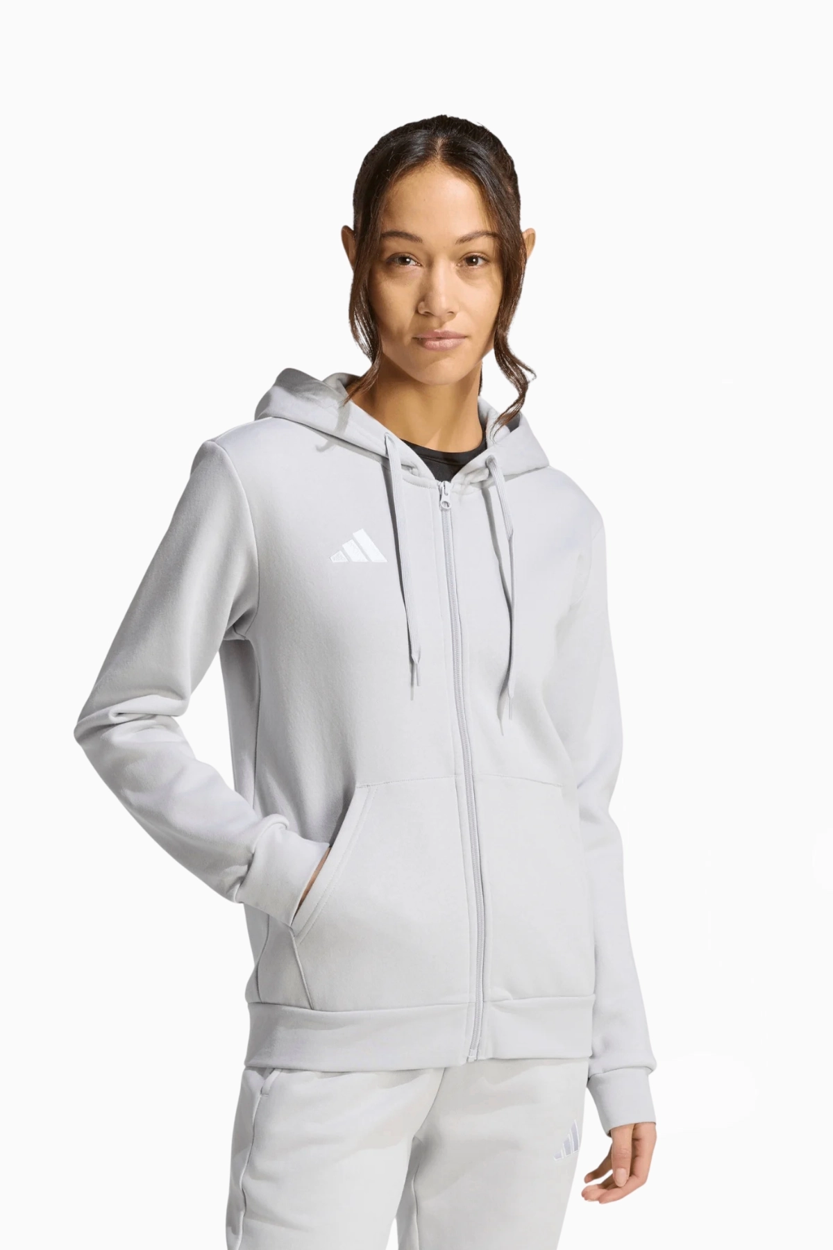 Bluza z kapturem adidas Entrada 26 Sweat Full-Zip - Szary