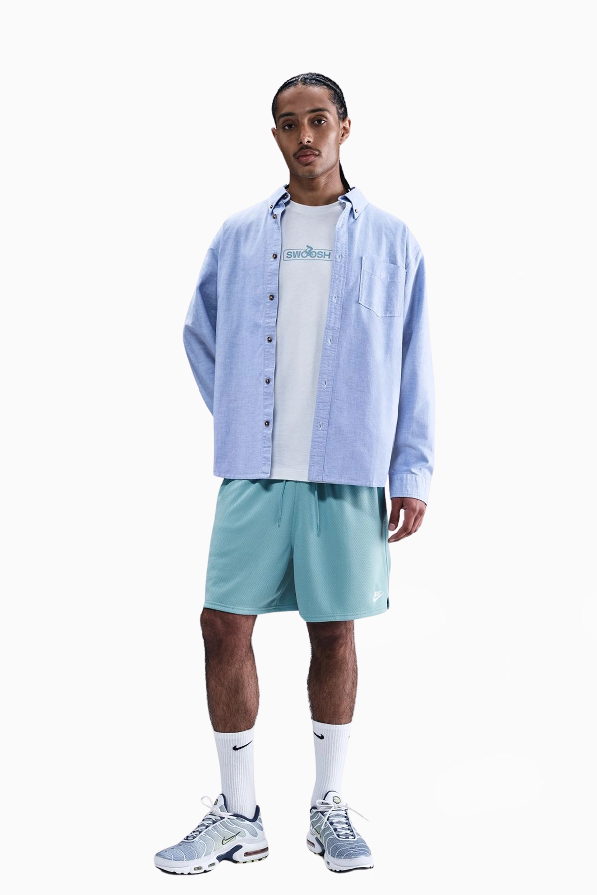 Spodenki Nike Club Mesh Flow - Niebieski