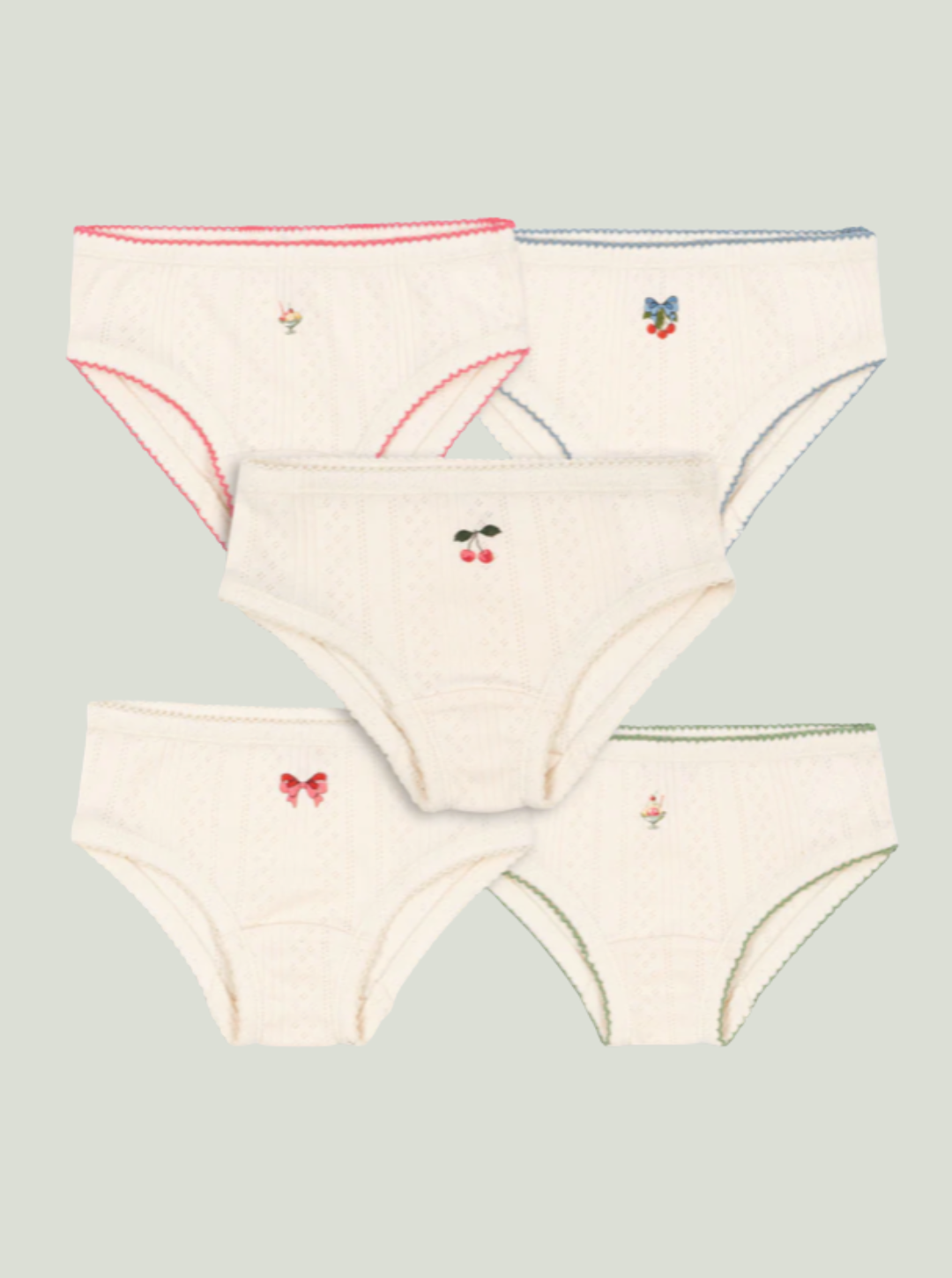 Zestaw 5 sztuk majtek Minna ANTIQUE WHITE KONGES SLØJD