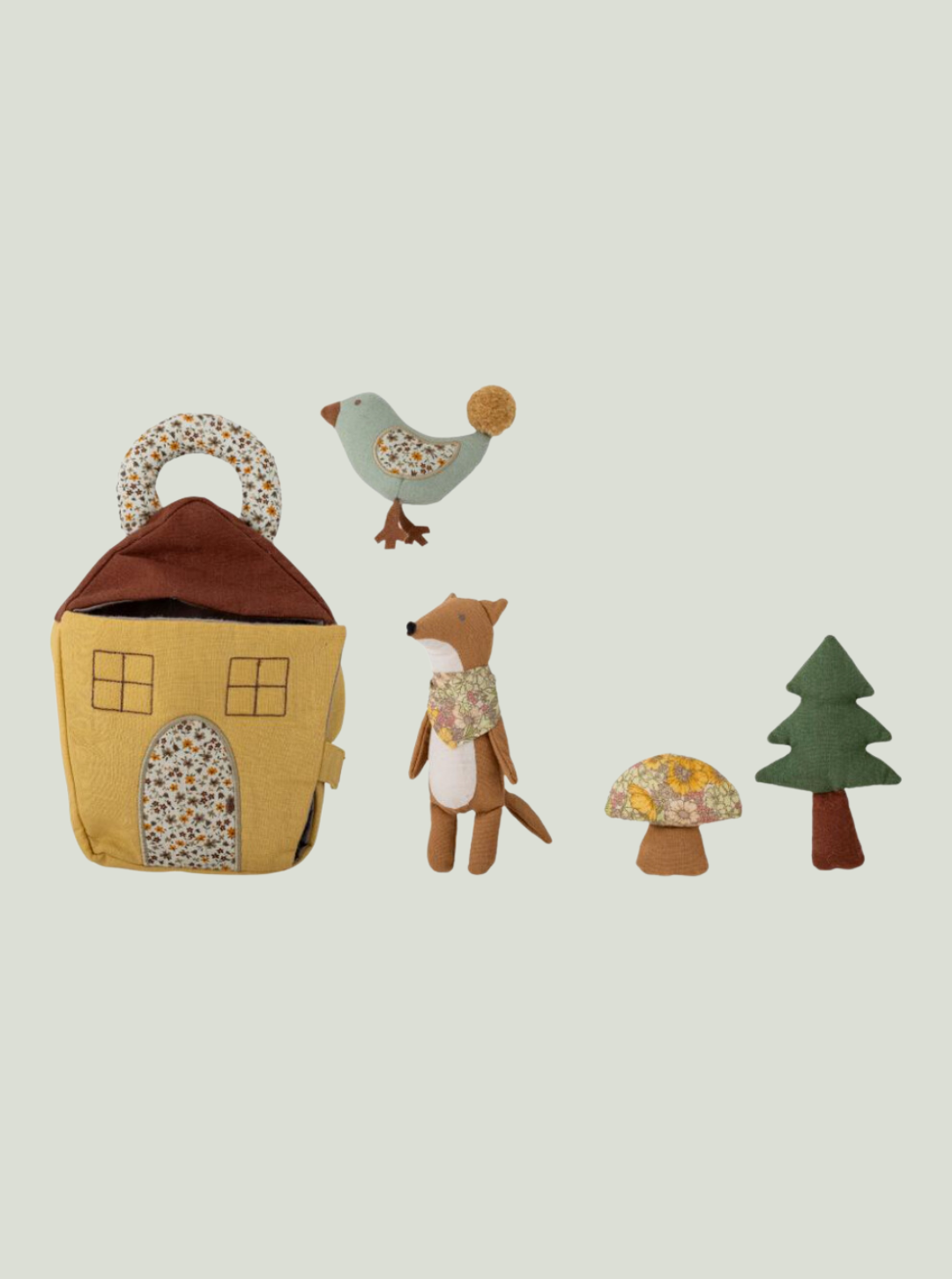 Miękka zabawka Tio, brązowa, lniana Bloomingville MINI