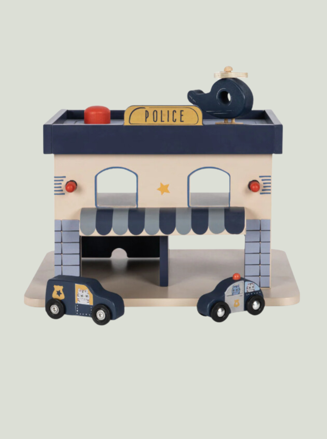 Drewniany posterunek policji fsc BLUE MULTI Konges Sløjd