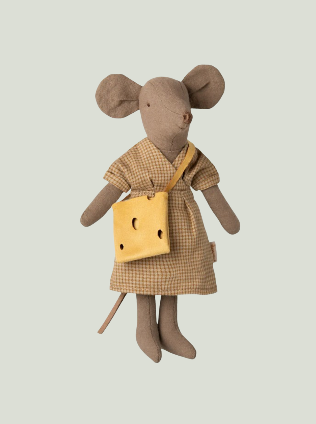 MAILEG Myszka mama w jasnobrązowej sukience