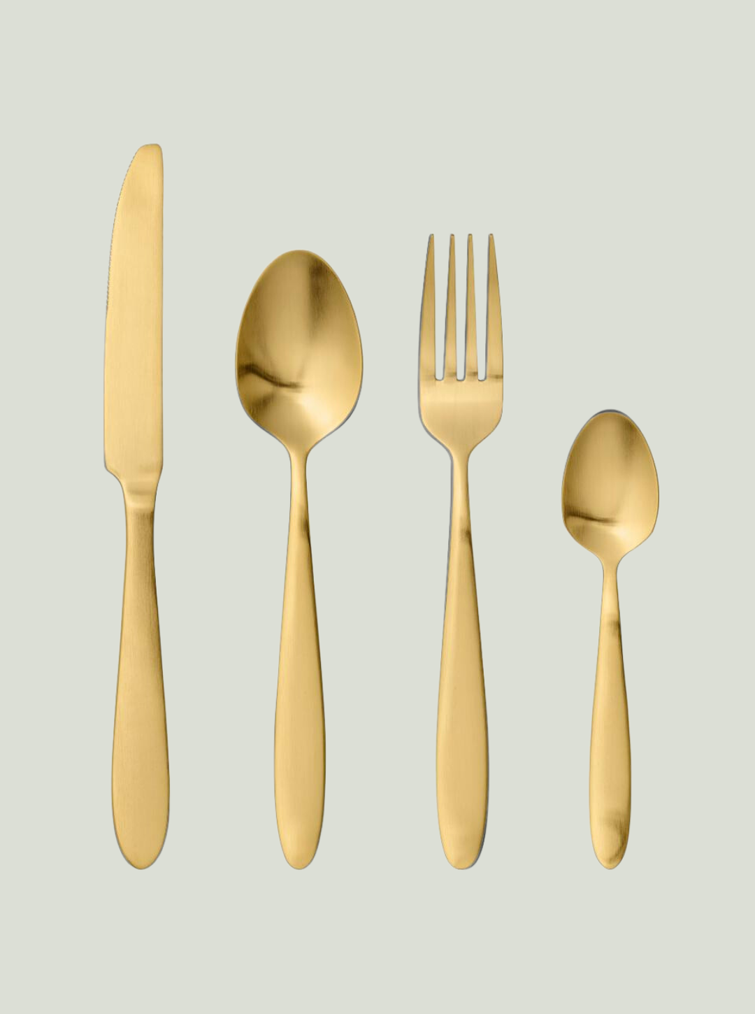 Sztućce Frea, złote, stal nierdzewna Bloomingville