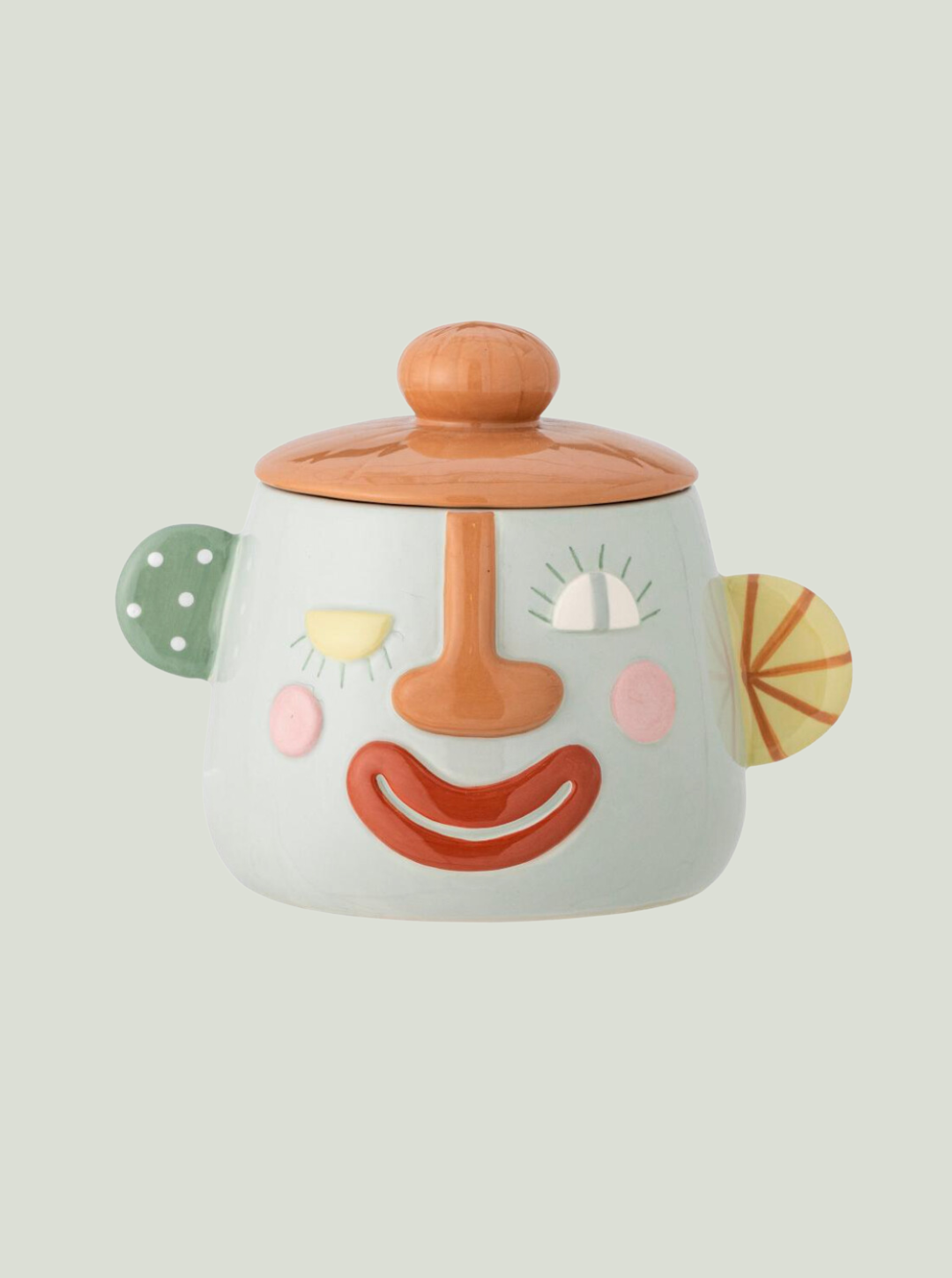 Słoik Sylvie z pokrywką, szary, kamionkowy Bloomingville MINI