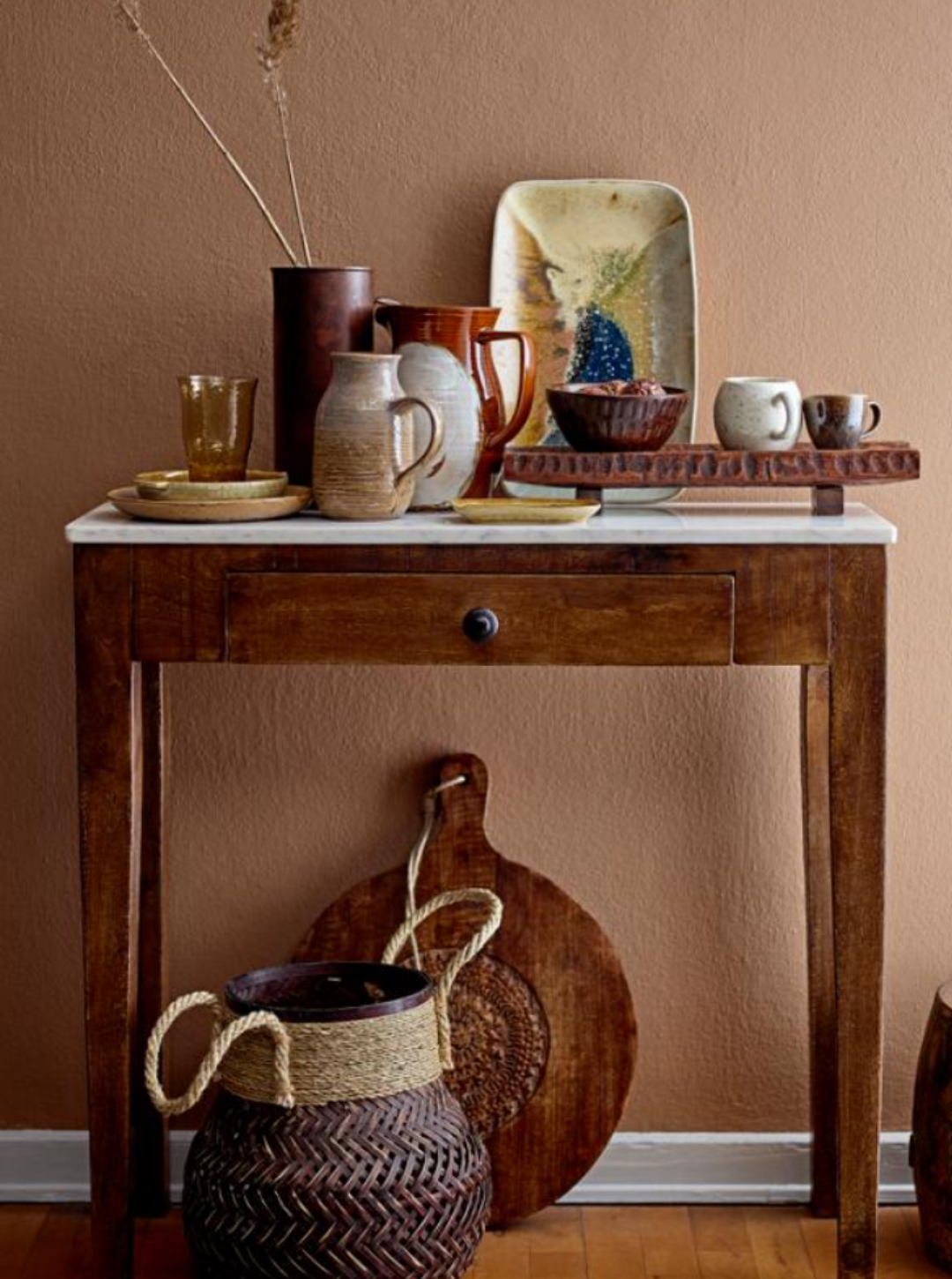 Stolik konsolowy Hauge, brązowy, FSC 100% Mango Bloomingville