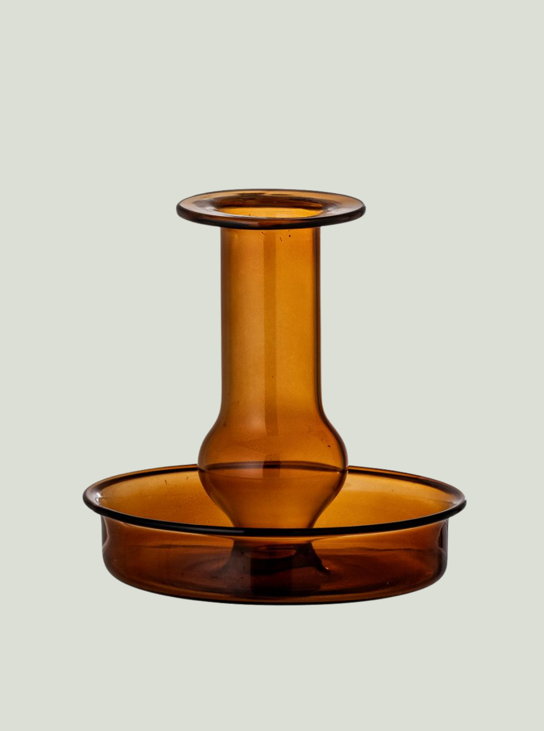 Świecznik Quinn, brązowy, szkło Bloomingville