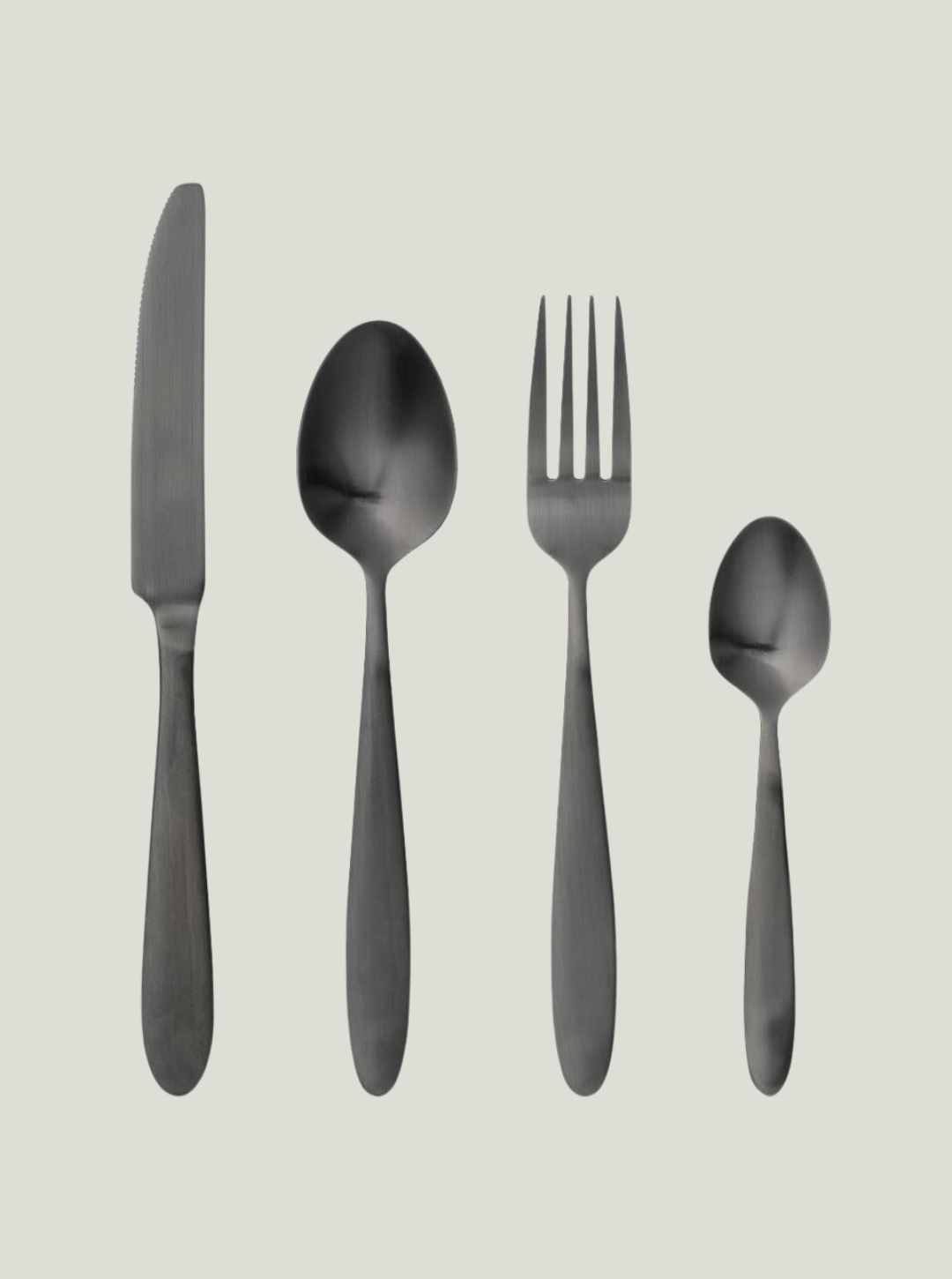 Sztućce Frea, czarne, stal nierdzewna Bloomingville