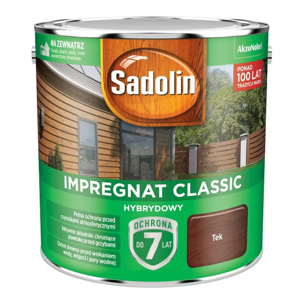Impregnat ochronno-dekoracyjny hybrydowy Classic 2,5L Tek Sadolin