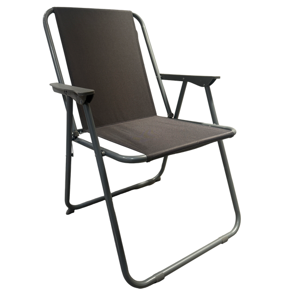 Krzesło turystyczne składane szare 53x59x76cm