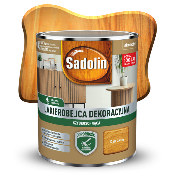 Lakierobejca dekoracyjna Dąb jasny 0,7L Sadolin