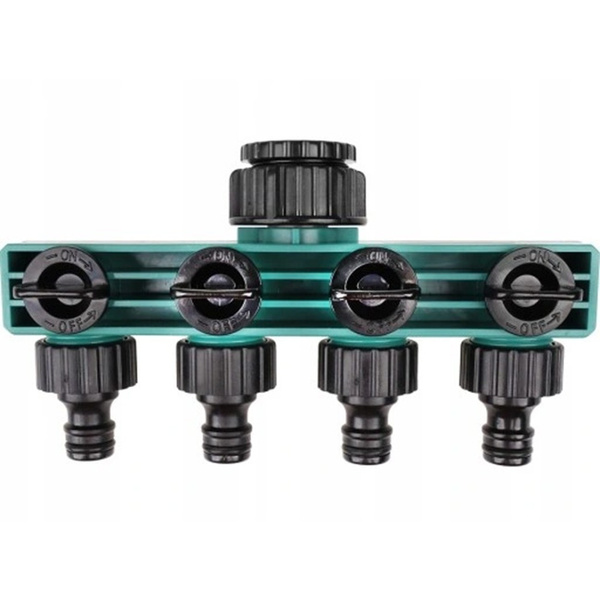 Przyłącze kranowe Rozdzielacz poczwórny z zaworami Khayner