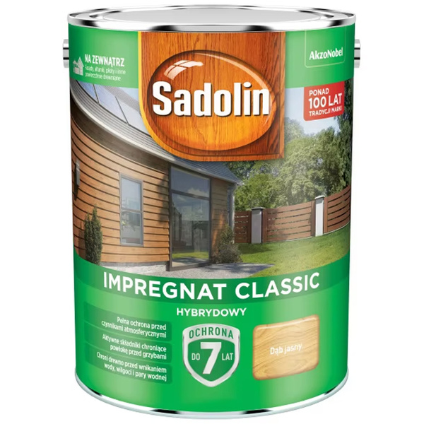 Impregnat ochronno-dekoracyjny hybrydowy Classic 4,5L Dąb jasny Sadolin