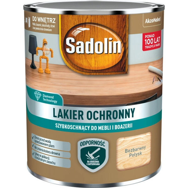Lakier ochronny do mebli Bezbarwny Połysk 0,2L Sadolin