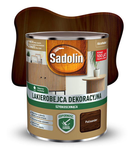 Lakierobejca dekoracyjna Palisander 0,7L Sadolin