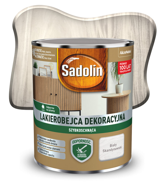 Lakierobejca dekoracyjna Biały Skandynawski 0,7L Sadolin