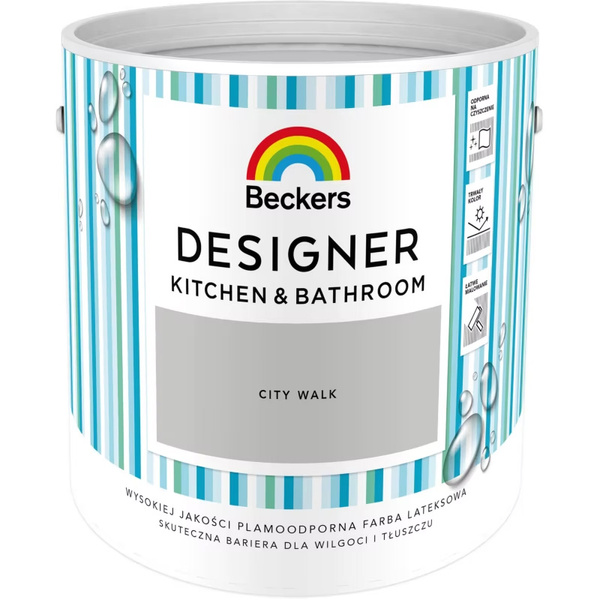 Farba lateksowa Beckers Designer Kuchnia i Łazienka 2,5L City Walk