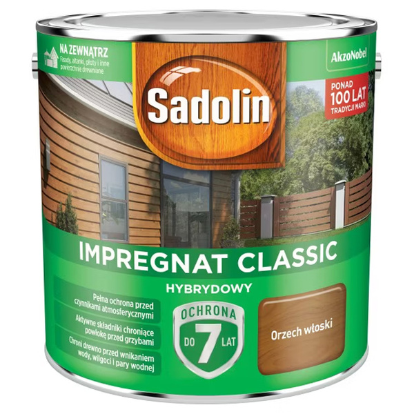 Impregnat ochronno-dekoracyjny hybrydowy Classic 2,5L Orzech włoski Sadolin