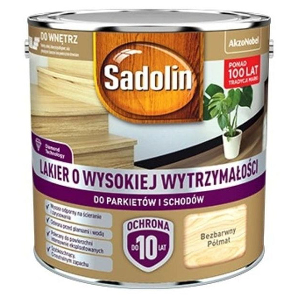 Lakier o wysokiej wytrzymałości połysk 2,5L Sadolin