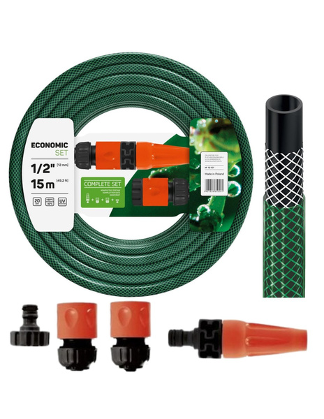 Wąż ogrodowy zestaw fi 1/2 20mb CELLFAST Economic