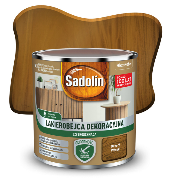 Lakierobejca dekoracyjna Orzech włoski 0,2L Sadolin