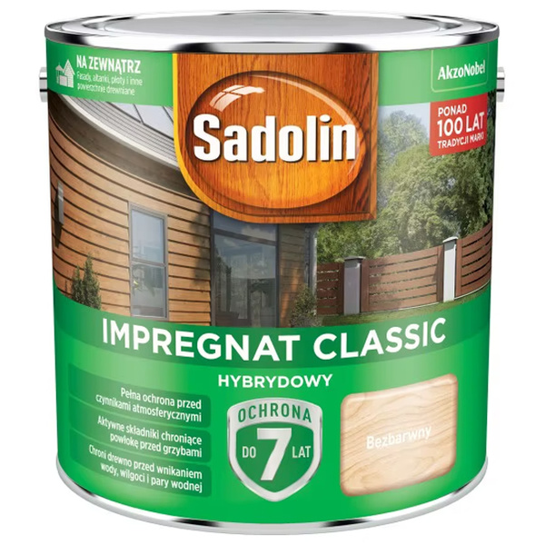 Impregnat ochronno-dekoracyjny hybrydowy Classic 2,5L Bezbarwny Sadolin