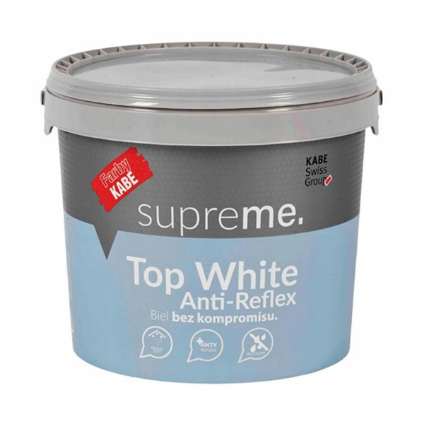 Antyrefleksyjna farba akrylowa Top White Anti-Reflex biała 5L Kabe