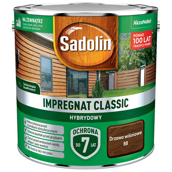 Impregnat ochronno-dekoracyjny hybrydowy Classic 2,5L Drzewo wiśniowe Sadolin